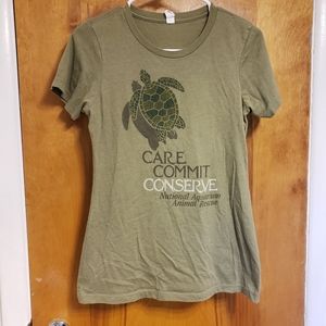 Next Level Green National Aquarium Turtle T-Shirt